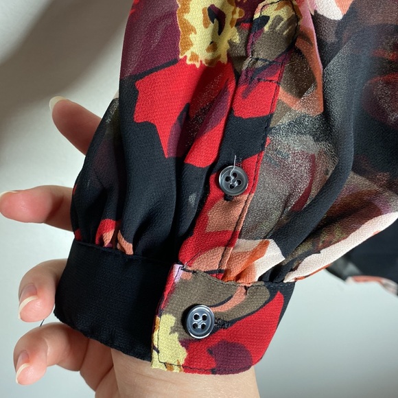 Madewell Tie-Back Bubble-Sleeve Blouse Top in French Rose size XS - Picture 9 of 14